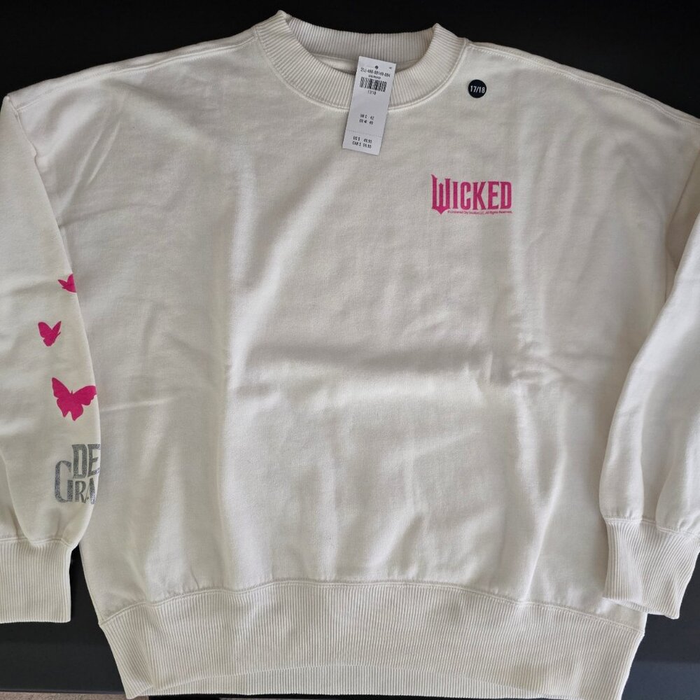 abercrombie kids - girls wicked graphic crew sweatshirt size 17/18